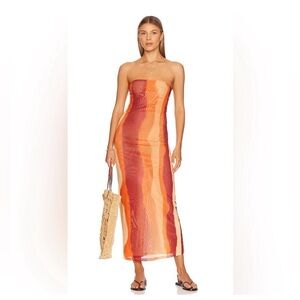SNDYS Sasha Orange multi dress size S